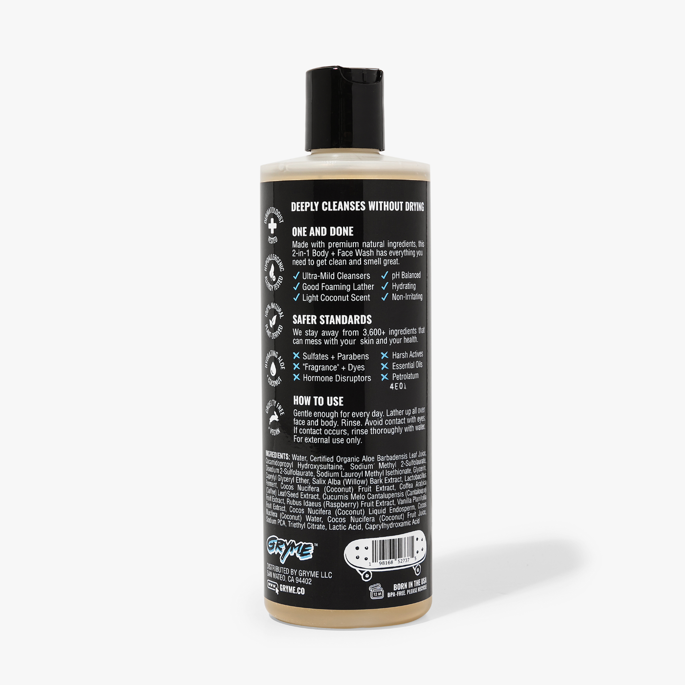 Gryme - Wholesale Body Wash/Shower Gel - Kids & Baby - Gryme 2-in-1 Body + Face Wash7