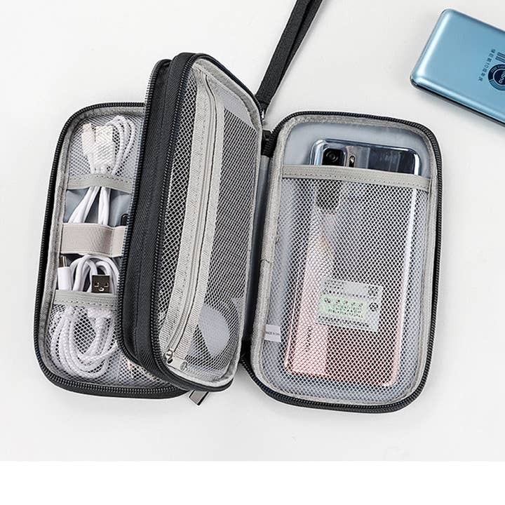 Wholesalesir - Wholesale Pouch - Women's - Electronic Organizer with 3 Compartments Travel Portable Bag