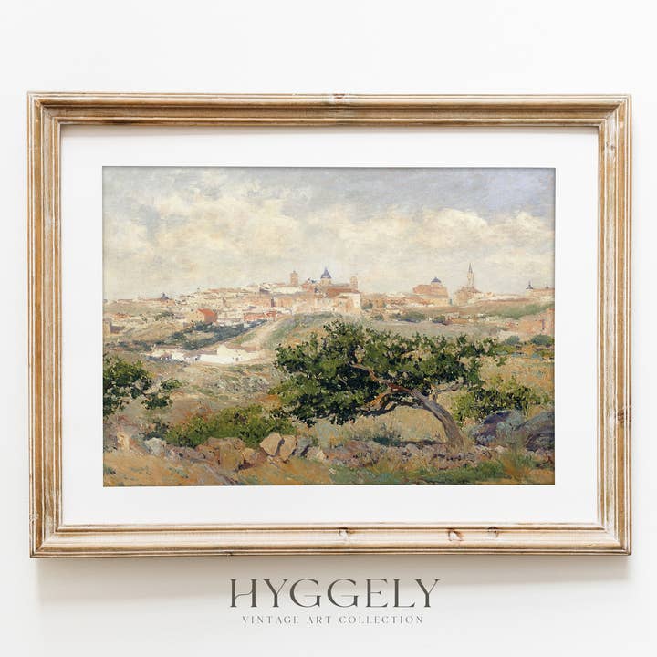 Peinture de paysage vintage | Valley Nature Art L144 pour la vente par Hyggely