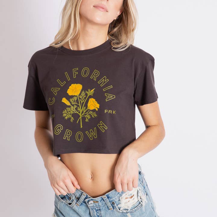 California Grown Crop Tee for wholesale by Upper Park Clothing