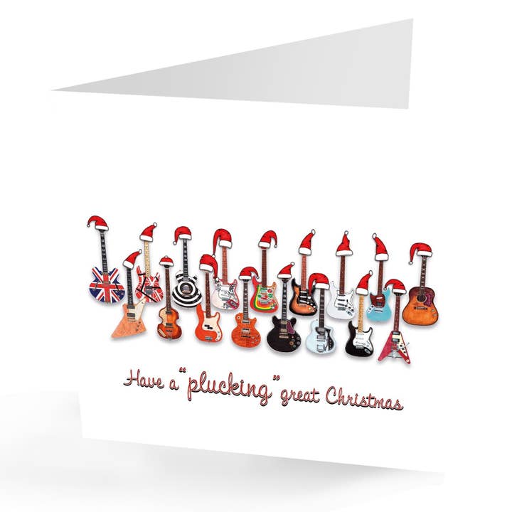 Funny Guitars Christmas Card for wholesale by presentingperfection
