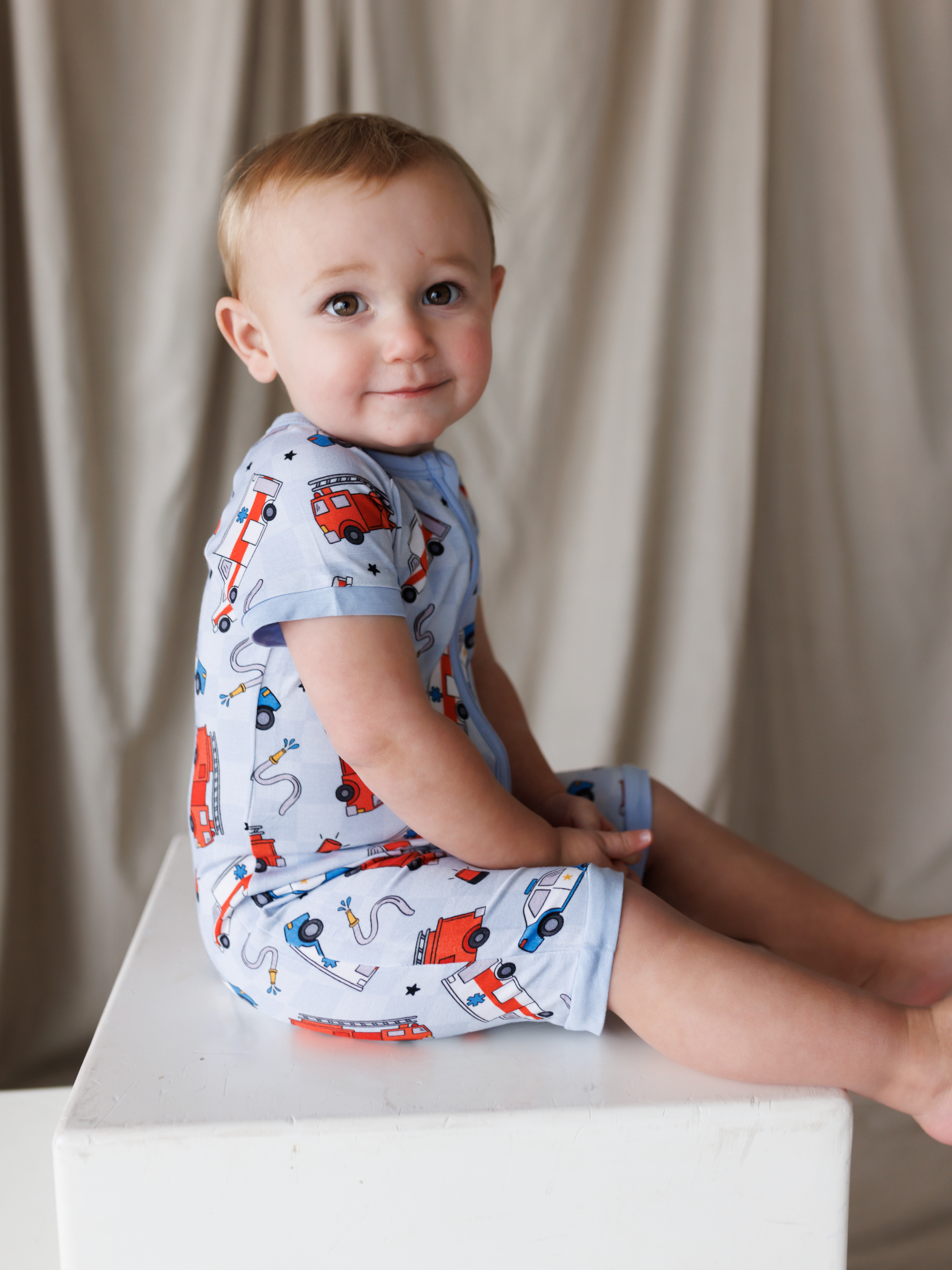 LMK Designs - Wholesale Jumpsuit - Baby - First Responder Shortie1