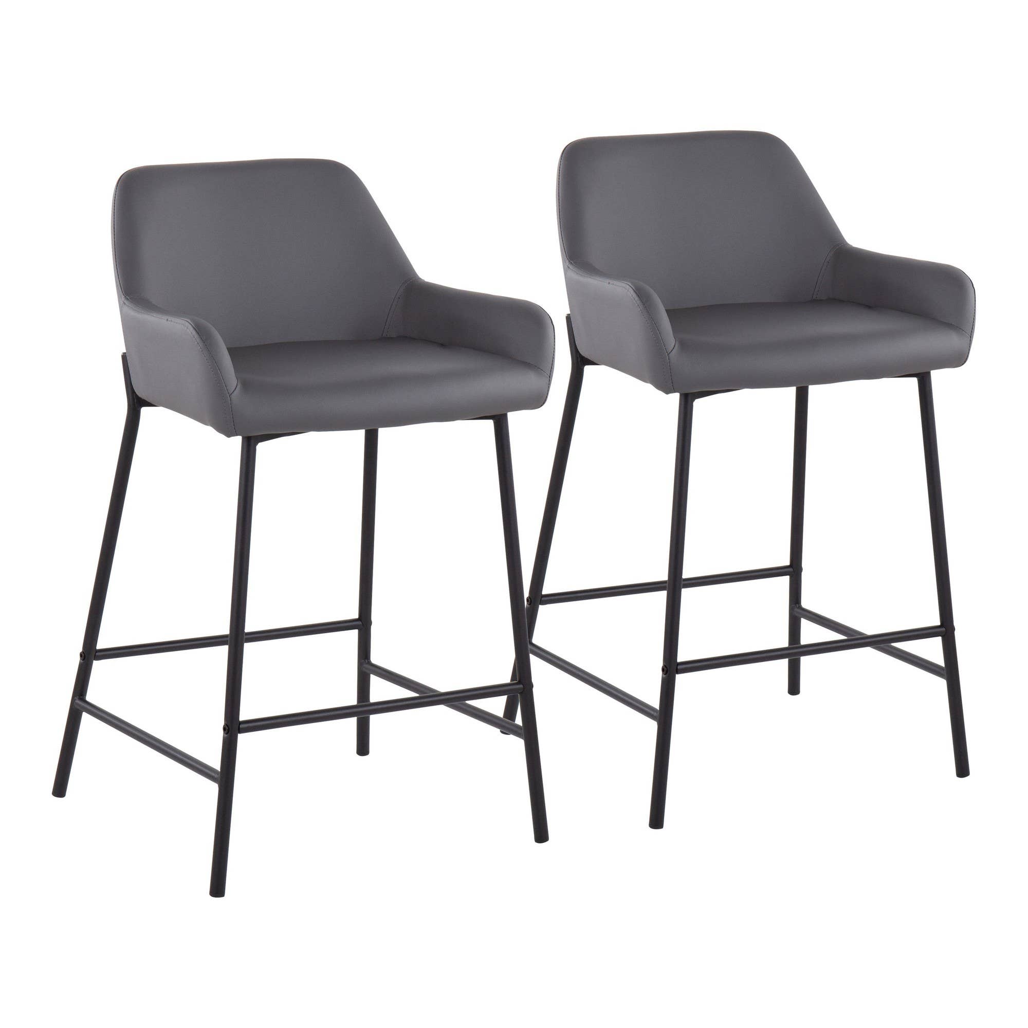 LumiSource and Grandview Gallery - Wholesale Stool - Daniella 24" Fixed-Height Counter Stool BK - Set of 24