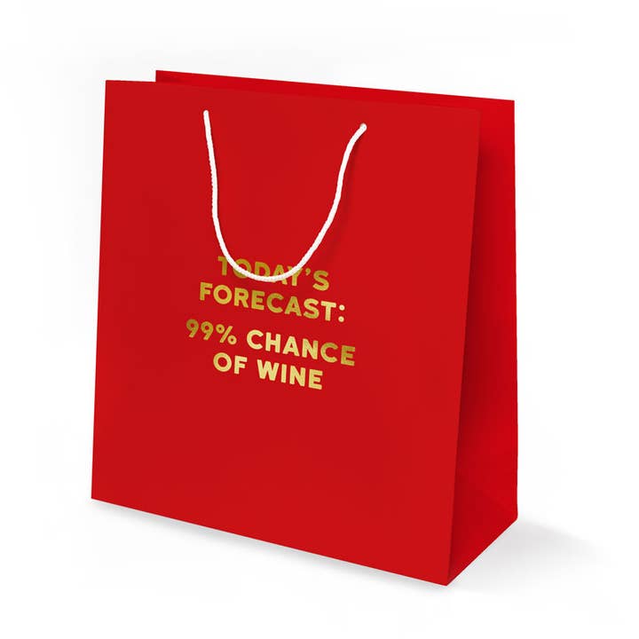 Forecast Humor Gift Bag for wholesale by Redback Cards - ALL duties and tariffs paid