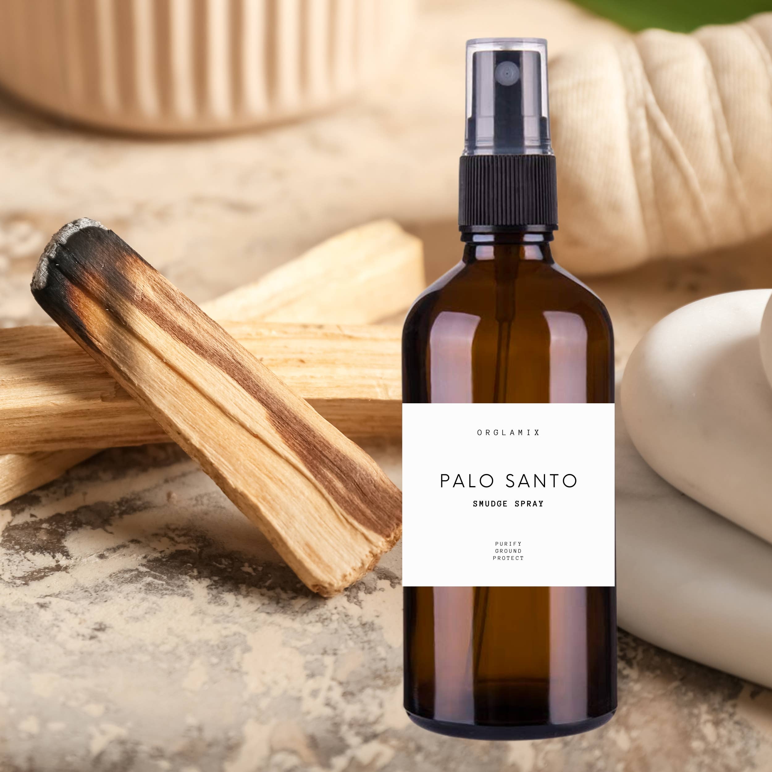 Orglamix - Vente Spray d'ambiance à la sauge - Spray Palo Santo | Brume liquide purifiante pour nettoyer et assainir4