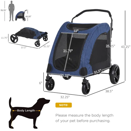 Furr-Baby Gifts - Wholesale Pet Carrier - Cat/Dog - Foldable Pet Stroller with Storage Pocket22