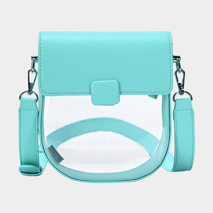 Borsa a tracolla trasparente in ecopelle per la vendita all'ingrosso da parte di Sensibling Corp.