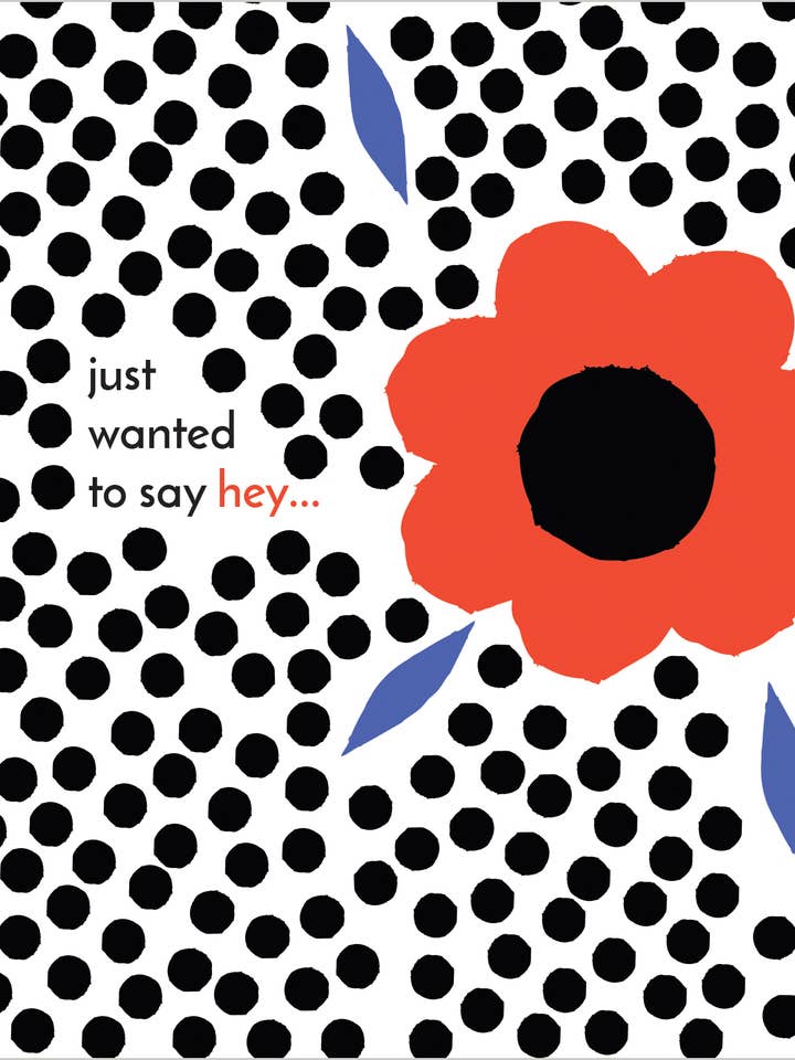 Red Flower with Black Dots Friendship Card for wholesale by From Me To You