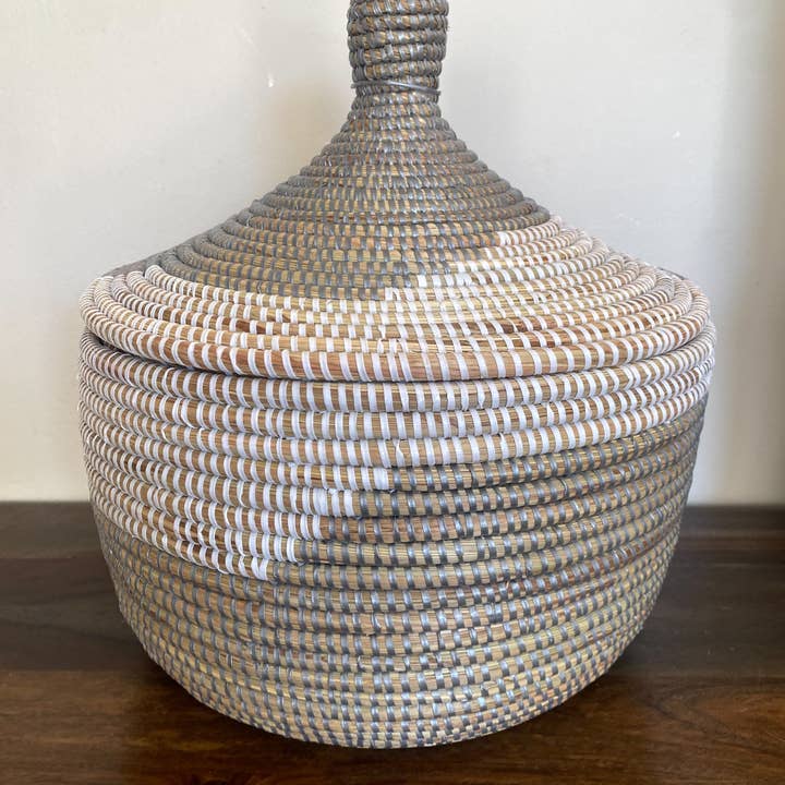 Gitzell FairTrade - Wholesale Basket - Assorted Sweet Grass Large Lidded Baskets6