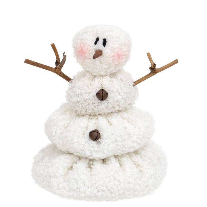 CWI Gifts - Wholesale Christmas Decoration - White Sherpa Melting Snowman - 6"H
