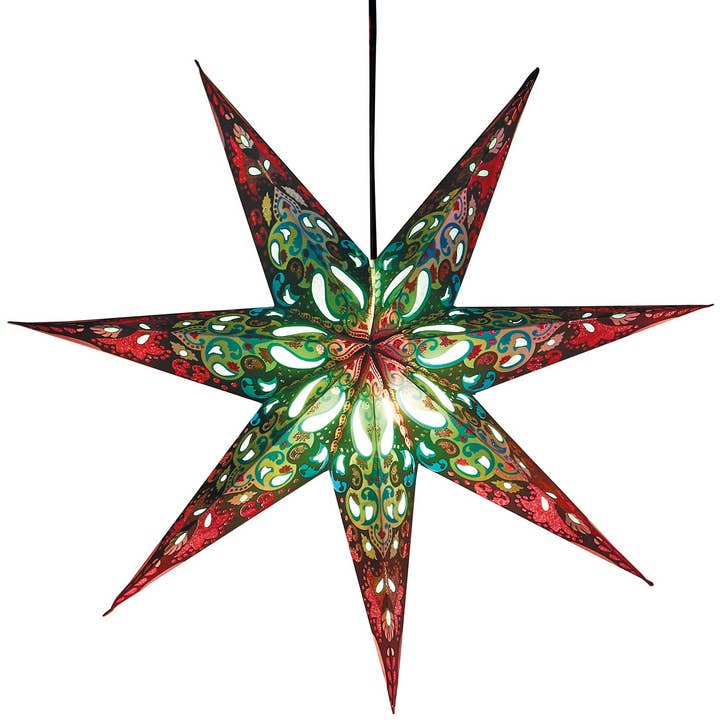 Namaste - Wholesale Ornament - 7 Point Pink/Blue Star Light0