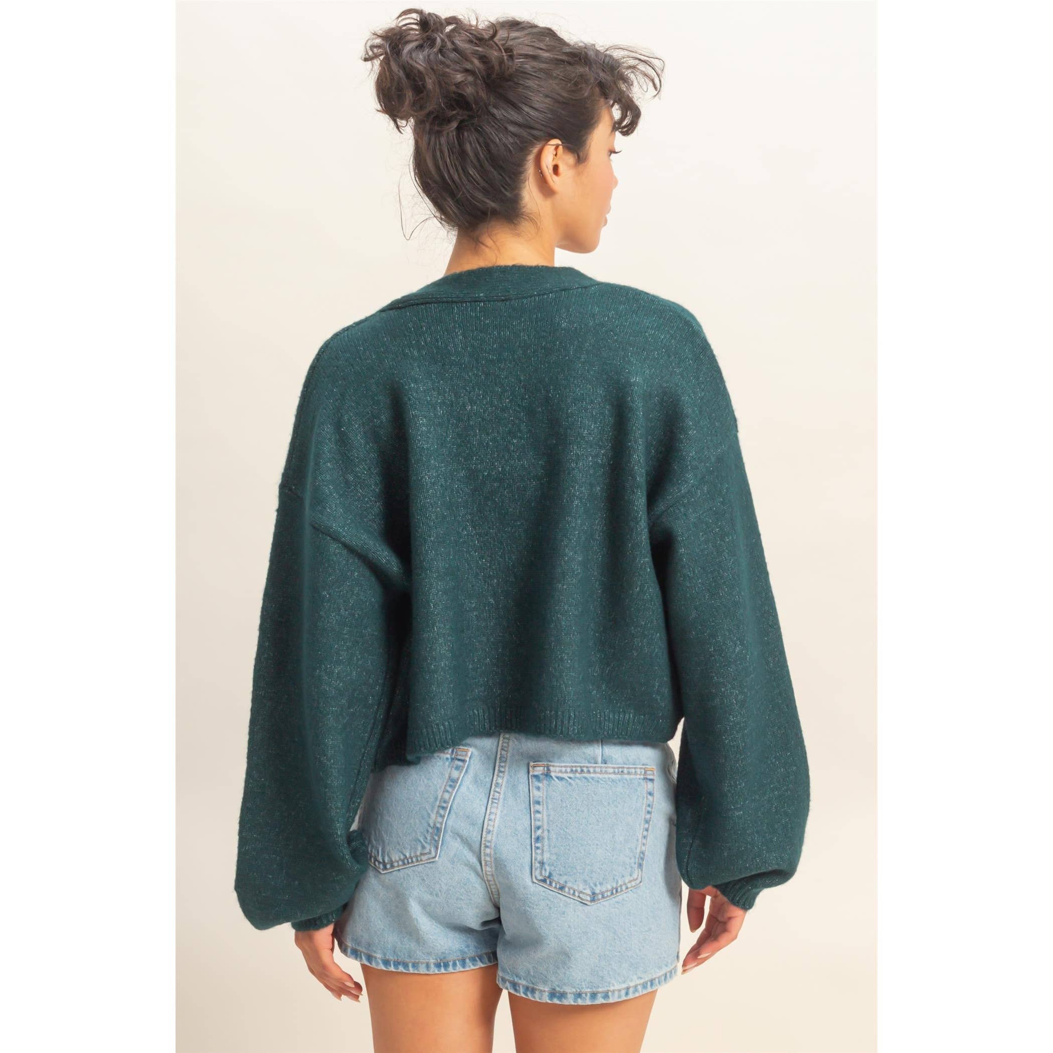 Double Zero - Vendita all'ingrosso Cardigan - Donna - Maglione cardigan aperto sul davanti4