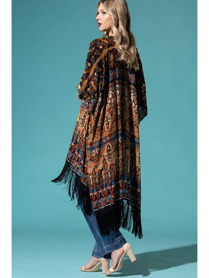 Annecy Fringe Kimono for wholesale on Faire1