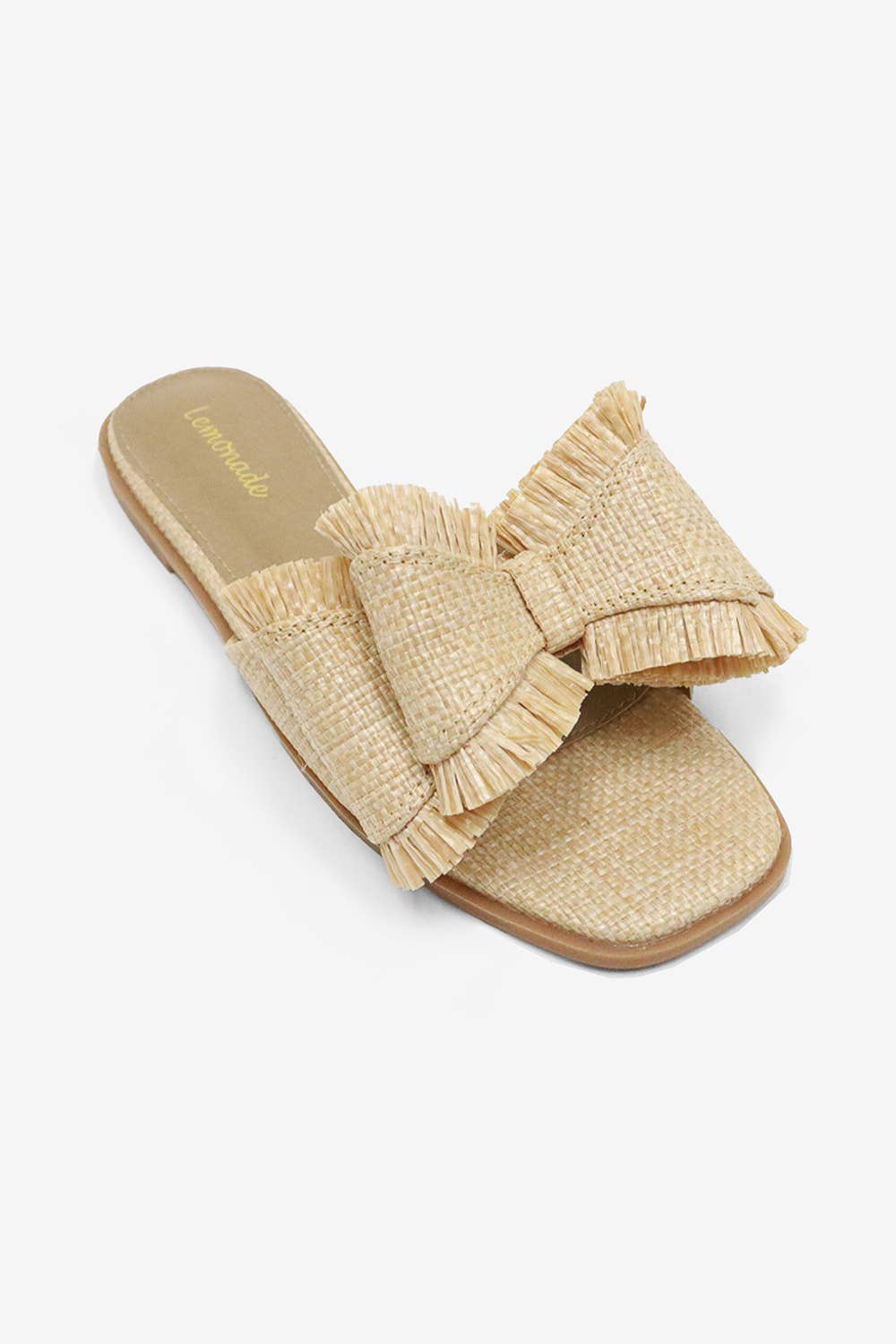 Lemonade Shoes - Wholesale Sandals - Women's - RESORT STAY -  Raffia Bow Sandals, Beach Slide, Summer Flat16