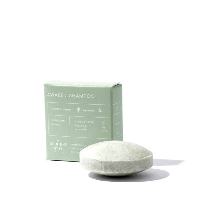 The High-End Hippie - Wholesale Shampoo Puck/Solid Shampoo - Awaken Shampoo Bar for Fine, Thin Hair
