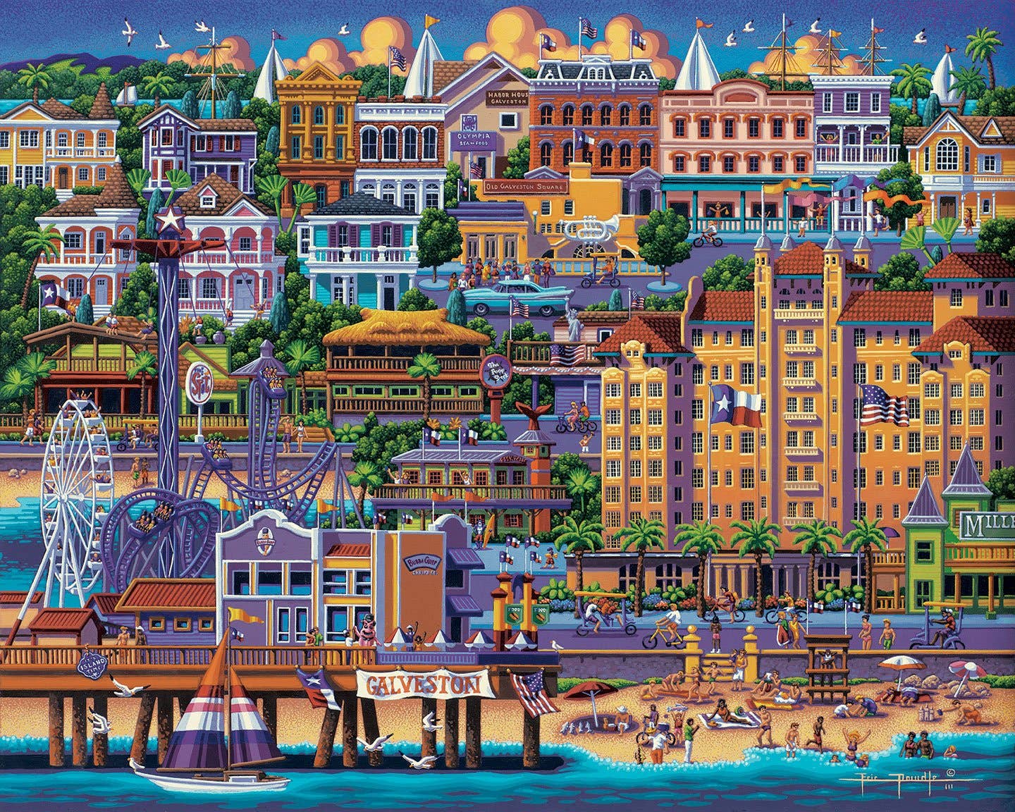 Boardwalk Puzzle Company - Wholesale Puzzle - Adult - Galveston - 500 Piece1