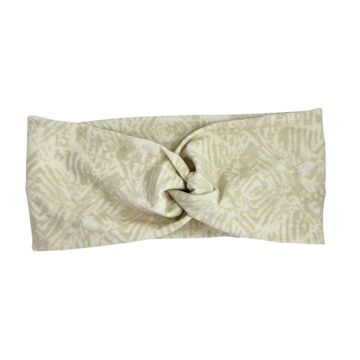 Twist Headband - Cream Shapes for wholesale by Junque Food Headband Hair Accessories