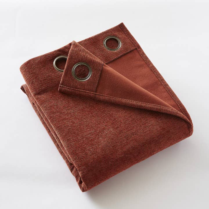 VORHANG 140 x 240 cm BJORN Terrakotta für den Großhandel von L'effet Papillon