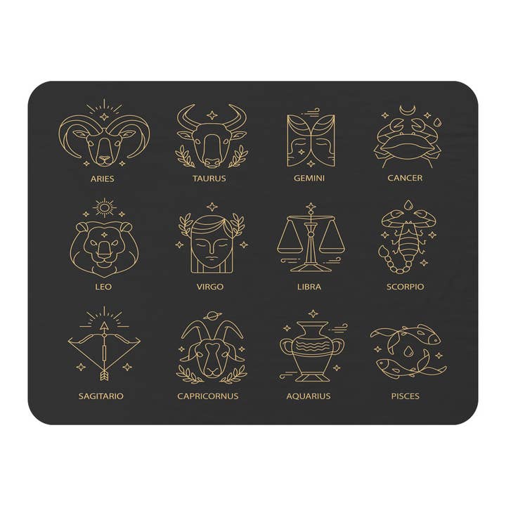 Zodiac sign set (blanket) for wholesale by Benjamin Tate Design