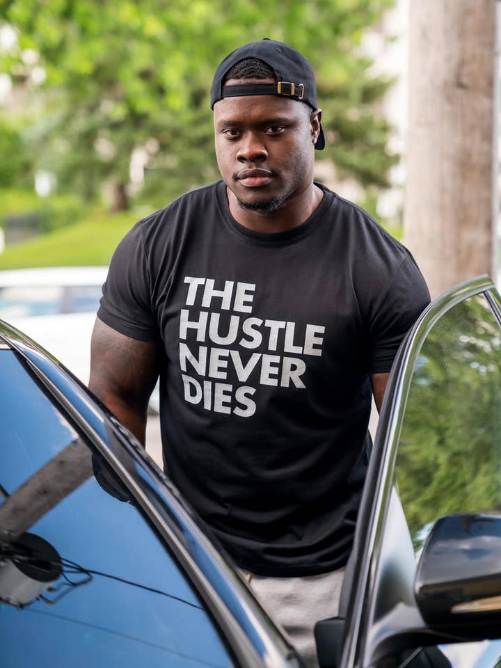 The Hustle Never Dies – wholesale Screen printed t-shirt – Men′s – THND Classic T-Shirt - Unisex