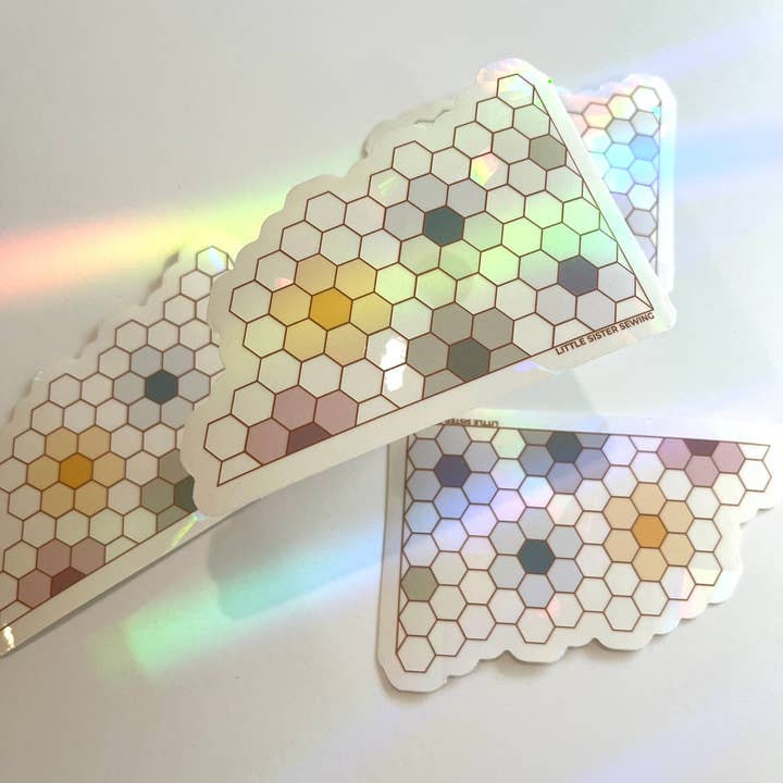 Hexie Flower Suncatcher Window Decal for wholesale by Little Sister Sewing