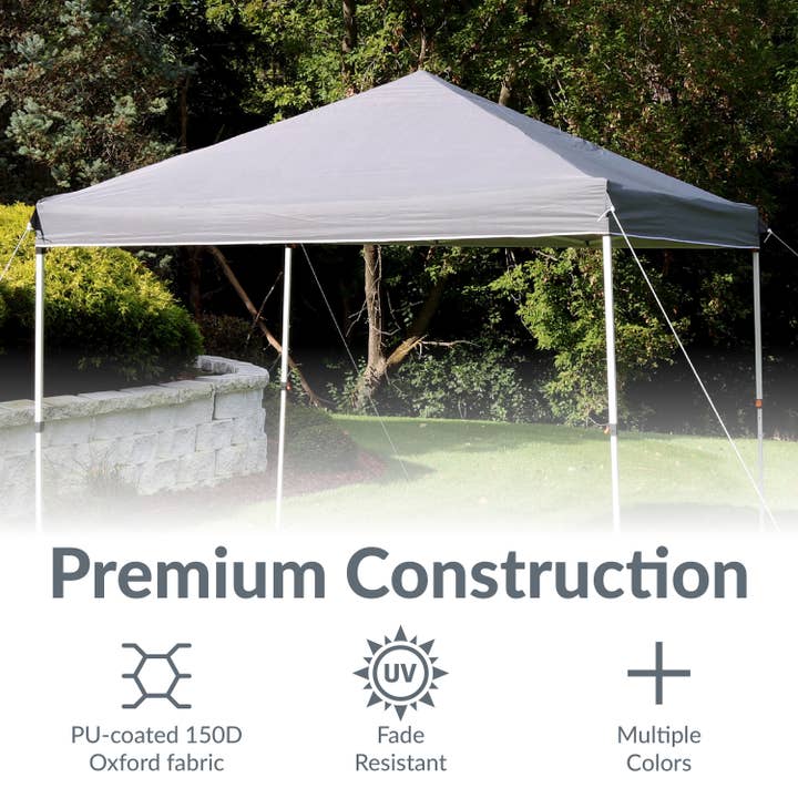 Sunnydaze Decor - Wholesale Sports & Outdoor - 10 x 10 ft Standard Oxford Fabric Pop-Up Canopy Shade - Gray2