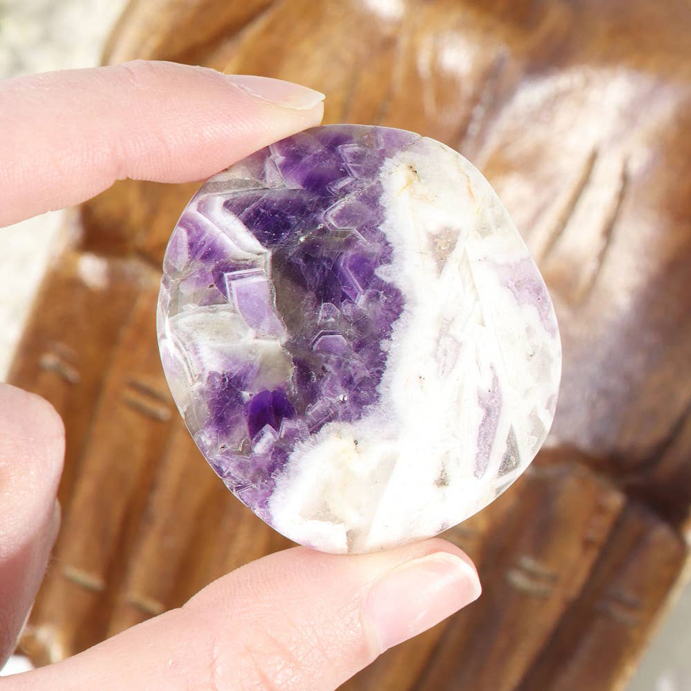 Natures Artifacts Inc - Venta al por mayor Piedras/cristales espirituales - Piedras de palma de cristal amatista15