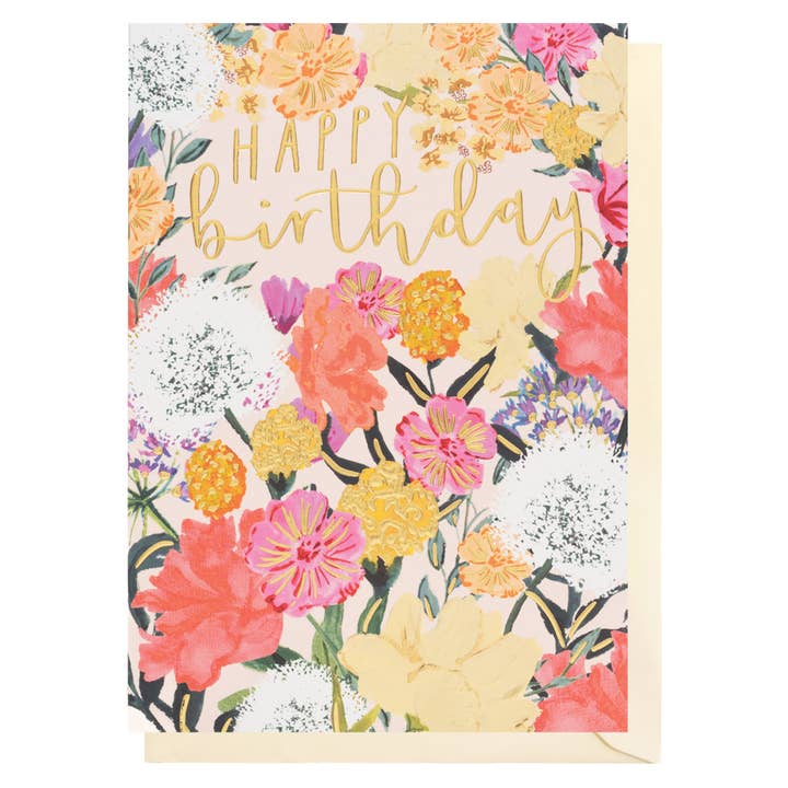 Bright Flowers | Female Birthday Card for wholesale by Louise Tiler