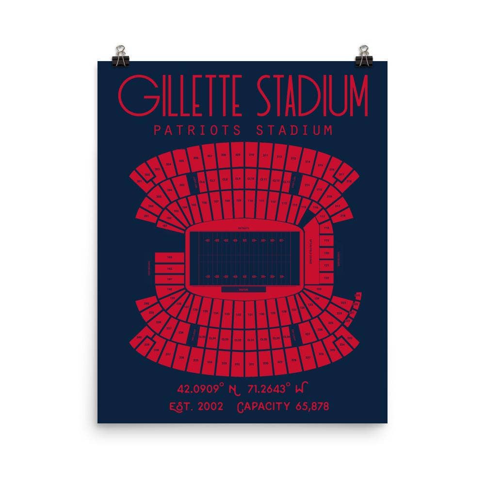 Stadium Prints by BTB – wholesale Poster – New England Patriots Gillette Stadium affisch Print5
