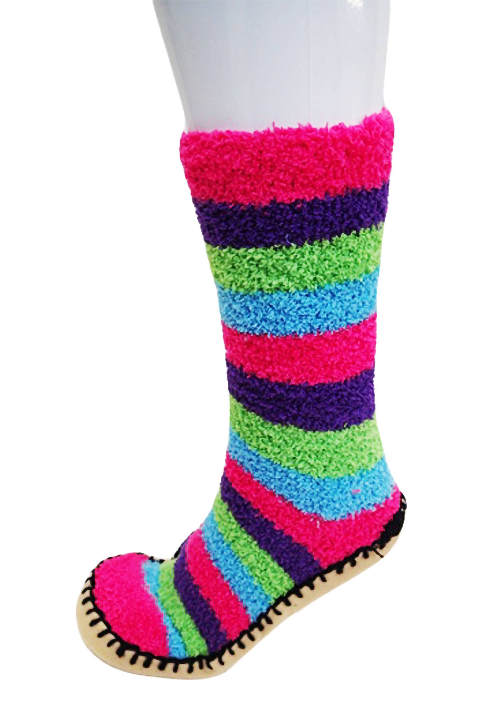 ASSORTED Colorful Fuzzy Cozy Mid-Crew Sock Slippers for wholesale on Faire4