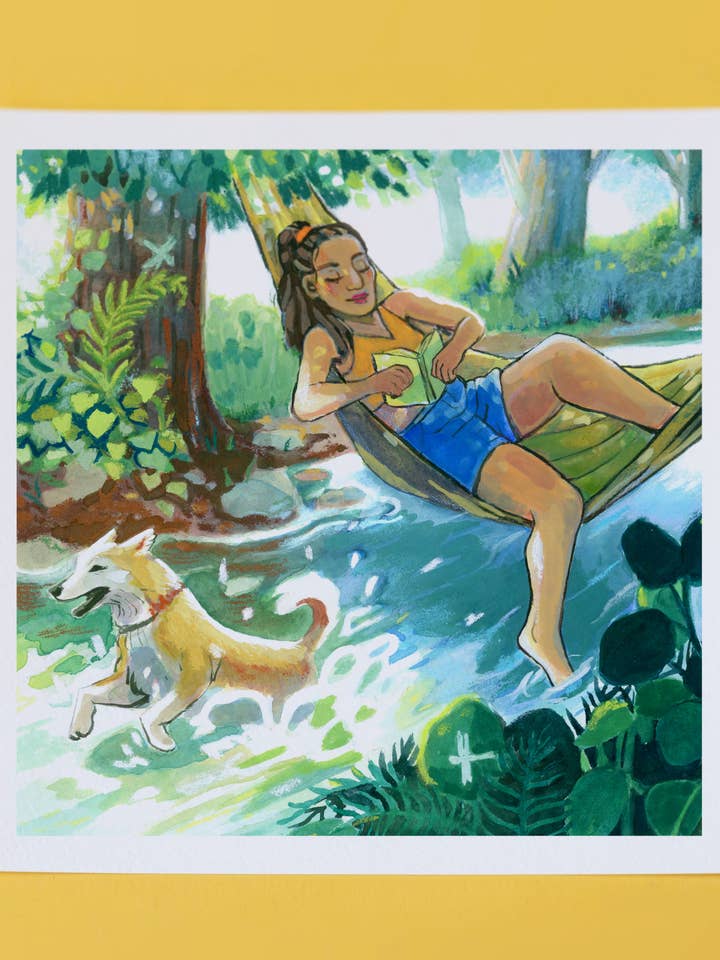 Summer Reading | Art Print for wholesale by Suzi Spooner Illustration