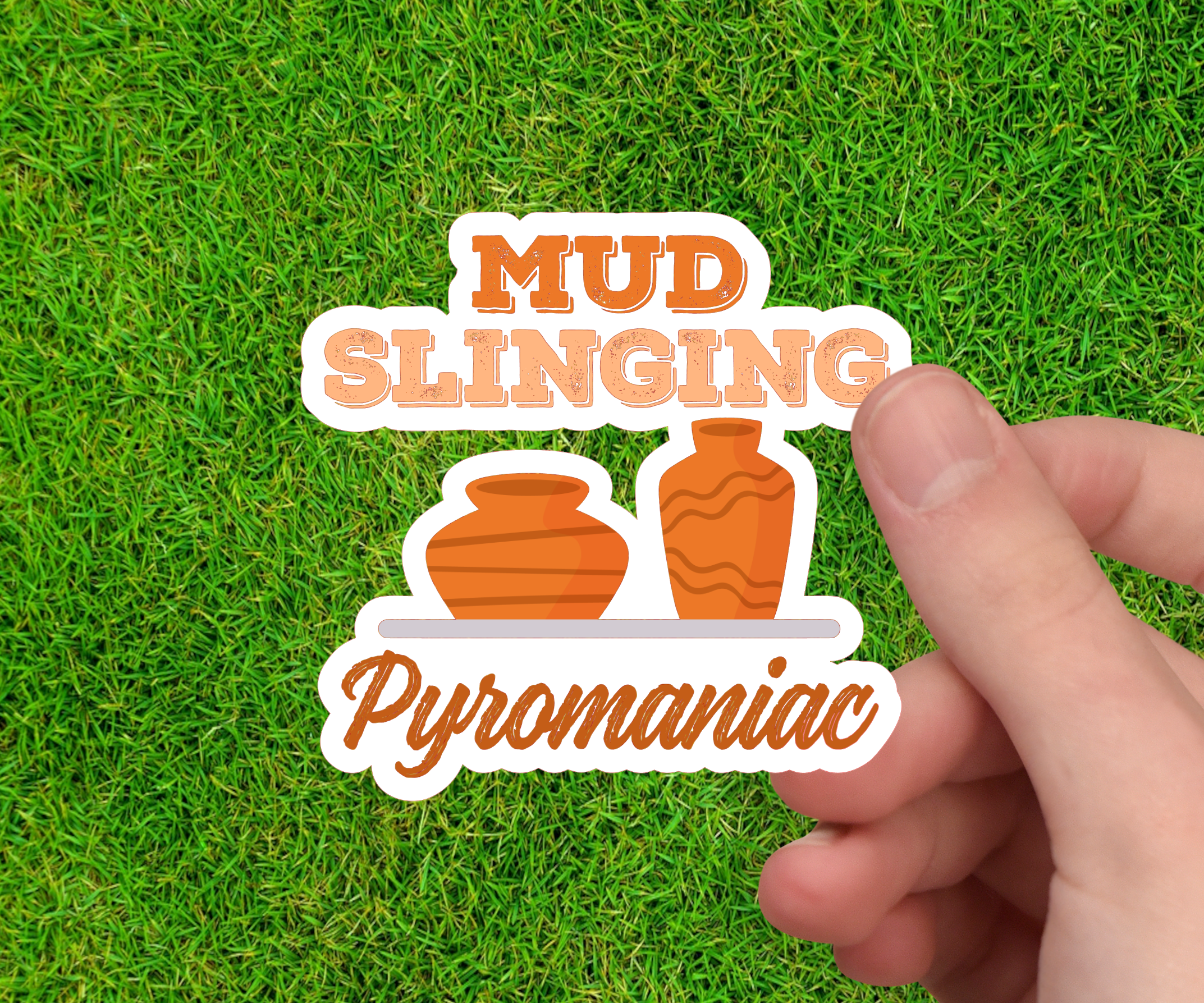 Dancing Dolphin Crafts – Engroshandel Klistermærke – Mudder Slinging Pyroman | Keramik klistermærke | Keramisk klistermærke0
