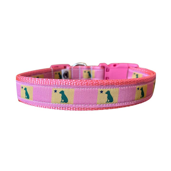 Hund 1901 Maine Flag Halsbånd - Pink for engroshandel hos The Maine Pooch LLC