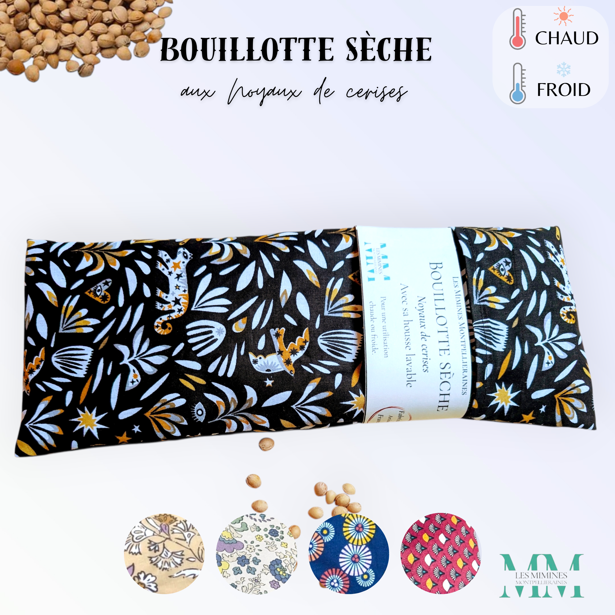 Les Mimines Montpellieraines – wholesale Hot/cold compress – “Cherry stone” dry hot water bottle4