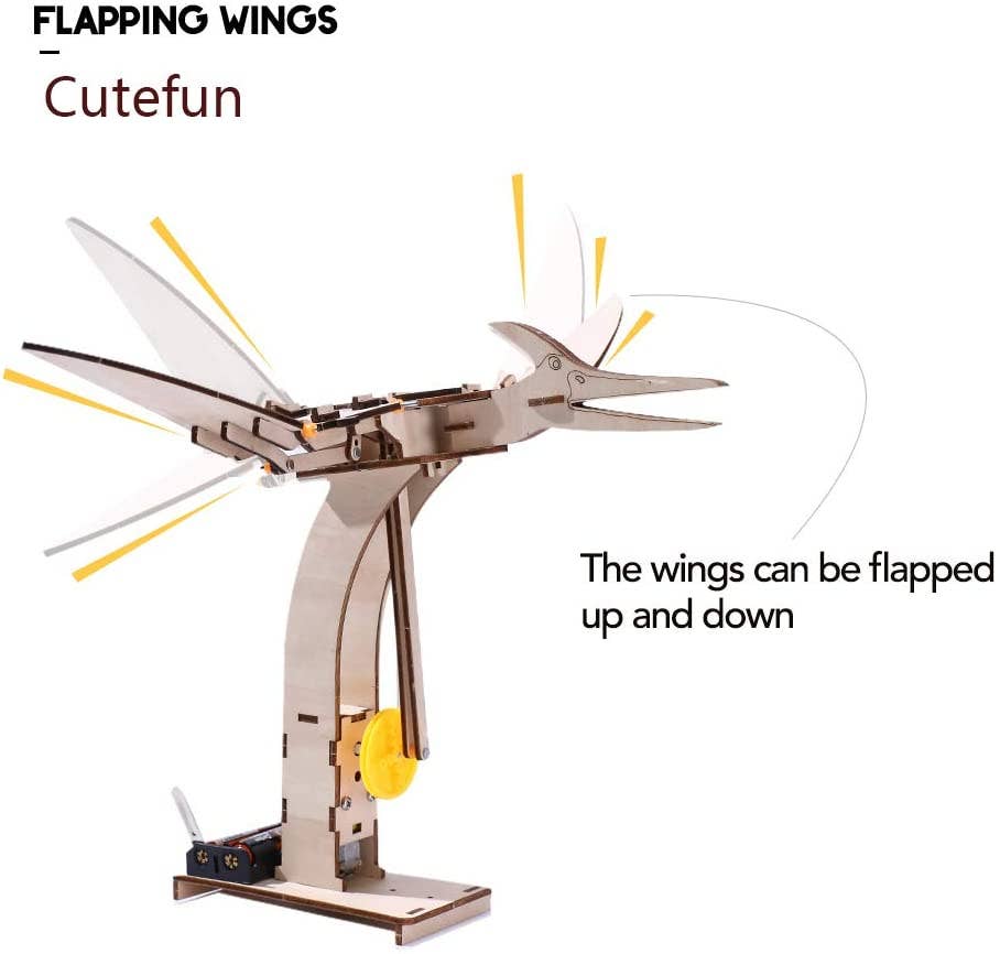 Texas Toy Distribution - Wholesale Doe-het-zelf-knutselset - Kinderen - Pterosaur DIY elektrische puzzel montage STEM-kit - 82 stuks4