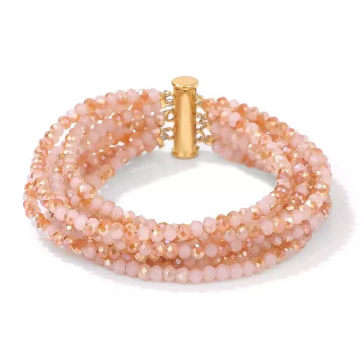 Stackable Bracelets with Gold Sliding Link Latch ( small) for wholesale by Purple Myrtle