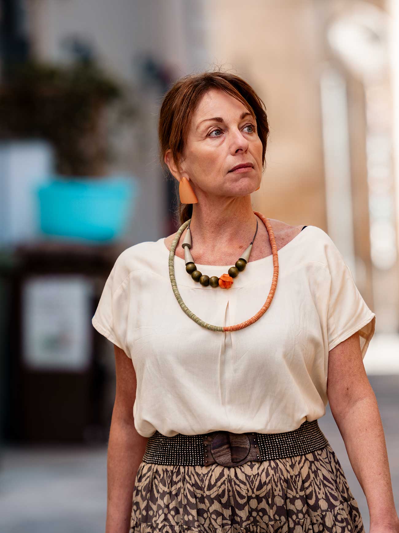 Bijondo - Wholesale Beaded/Pearl Necklace - Wood & Resin Necklace Tilly1