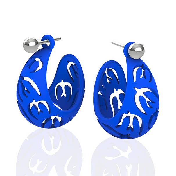 SWALLOW hoops SMALL 9 colors options for wholesale by Ree Gallagher Jewelry