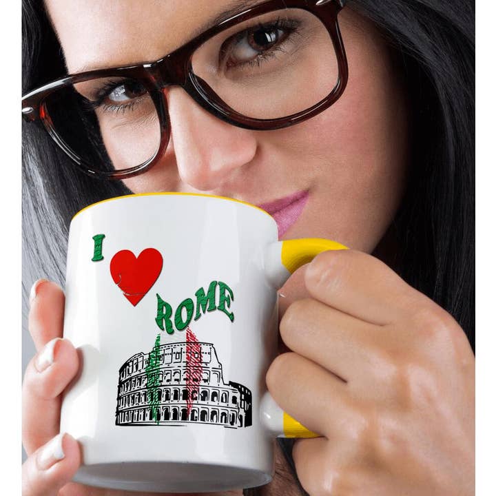 3dRose - Wholesale Coffee Mug - 3dRose, I love Rome. Colosseum in Rome. Italian flag. Popular saying, Mug1