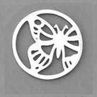 Glazen medaillon met vlinder voor wholesale door Be Inspired UP