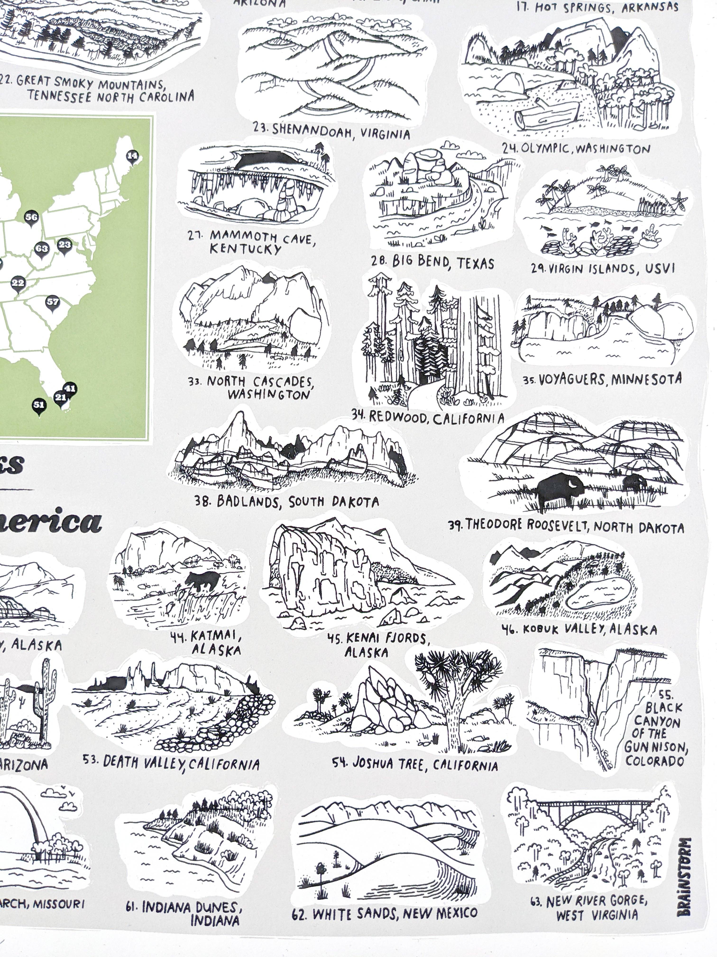 Brainstorm - Wholesale Art Print - U.S. National Parks Print2