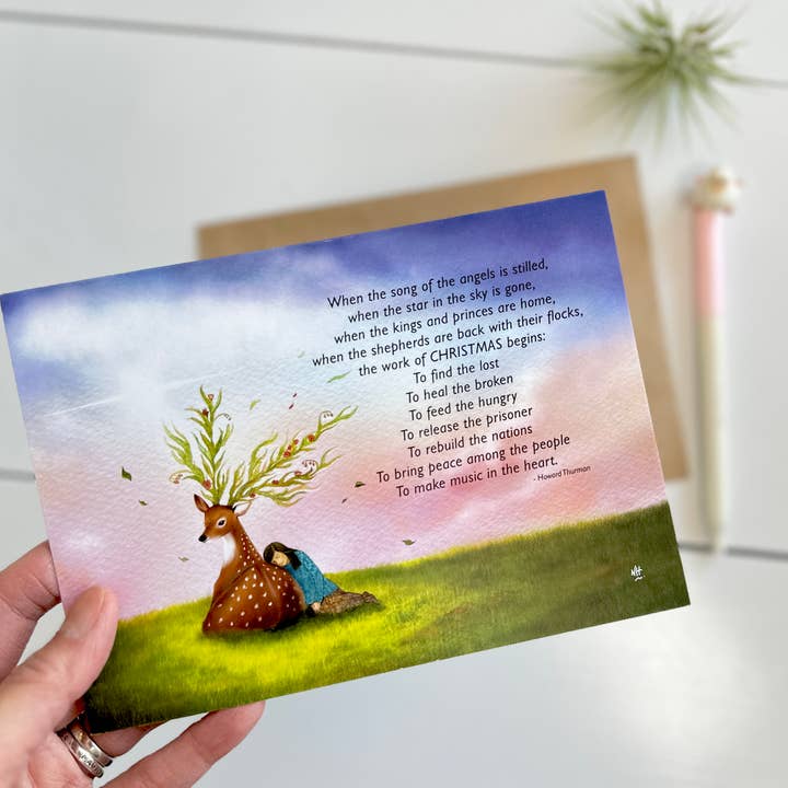 Arbetet med julen/Illustration av helgkort för wholesale av Moments Have You Cards