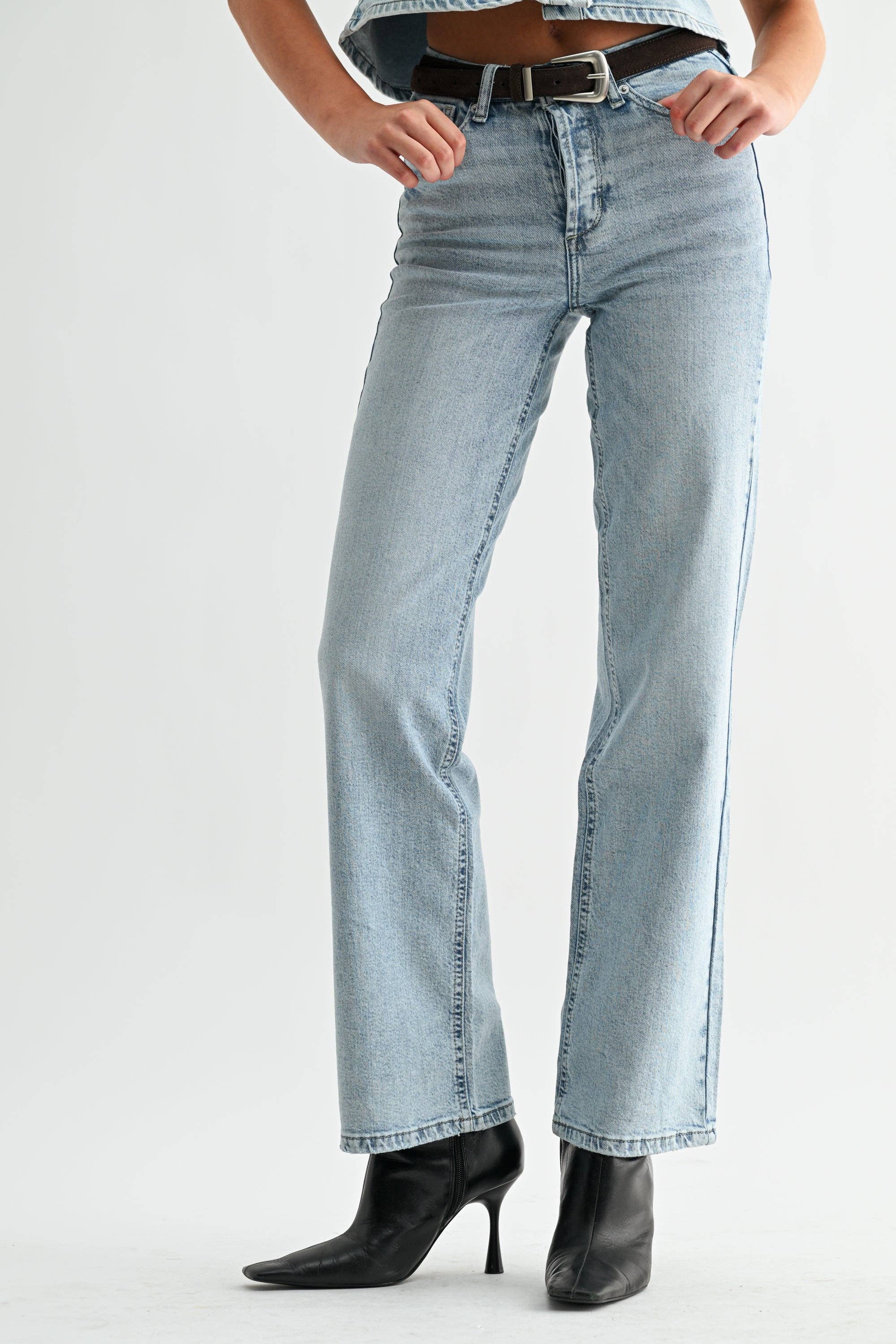 Jemina Denim - Wholesale Jeans - Women's - High Rise Hidden Waistband Straight4