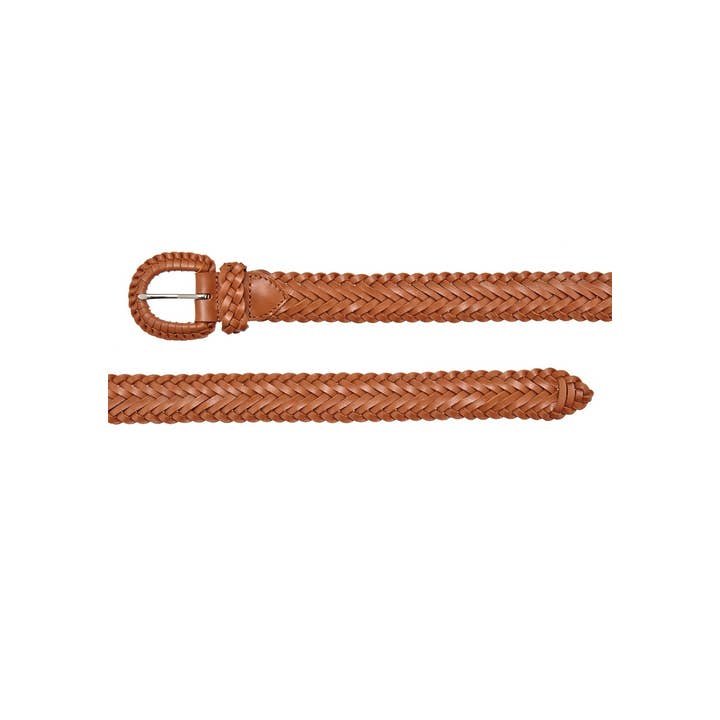 Cognac LASCANA Women's Braided Leather Belt for wholesale on Faire