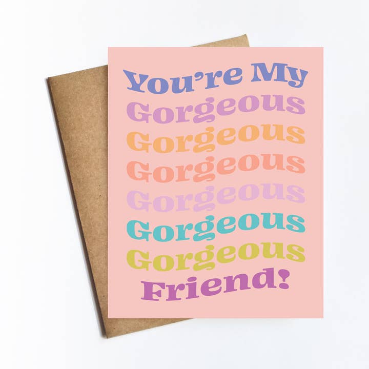 Splendido biglietto per amici per la vendita all'ingrosso da parte di Kate Moore Creative Studio