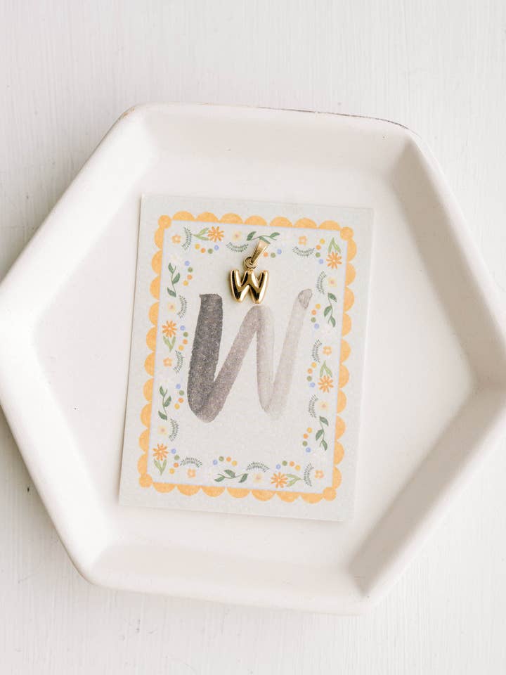W - Letter Charm for wholesale by Dear Heart
