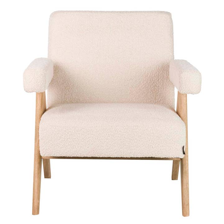 Cadeirão Boucle Branco 74x76x85cm por atacado de Garpe Interiores