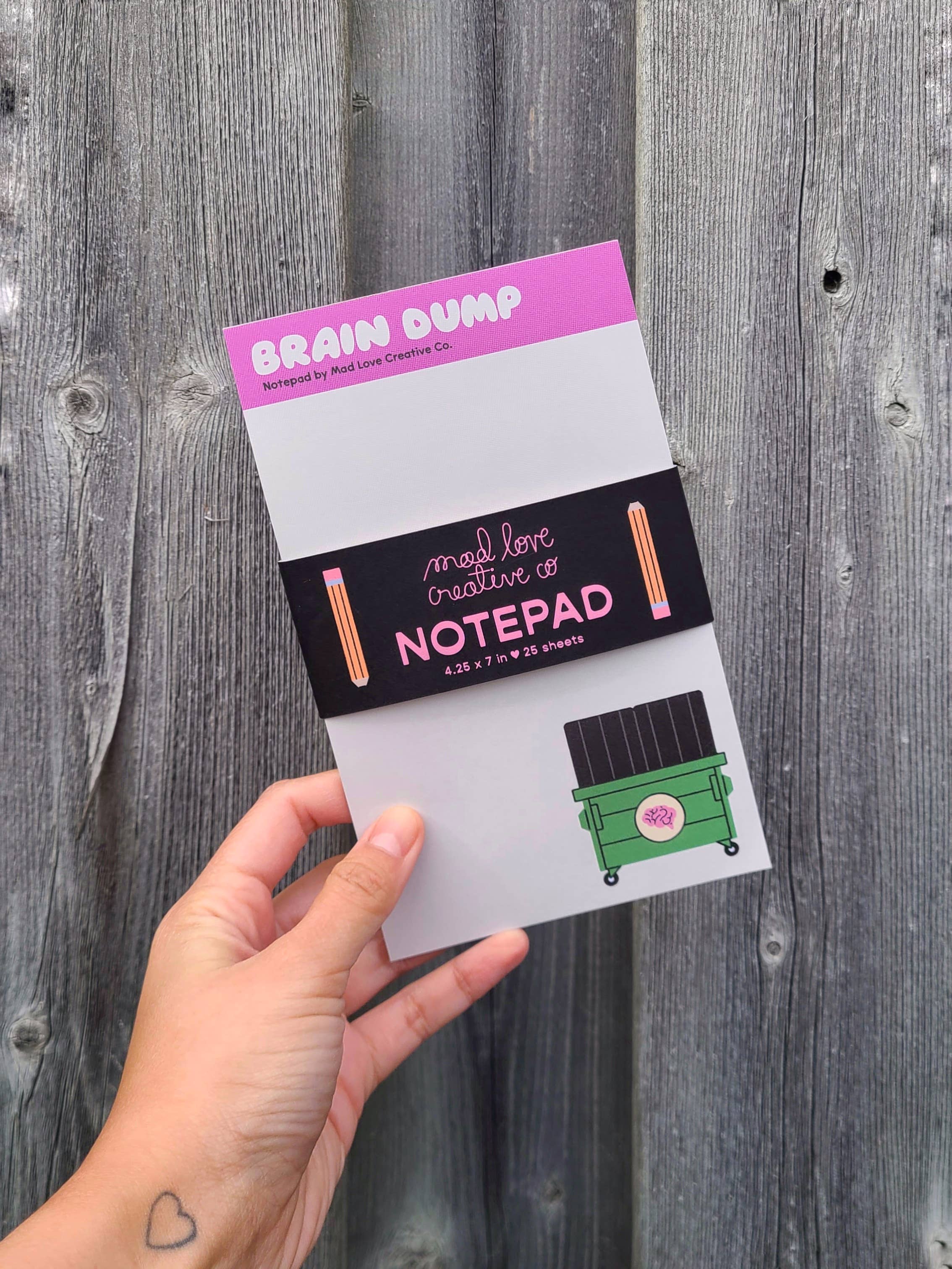 Mad Love Creative Co. - Wholesale Notepad - Brain Dump Notepad0