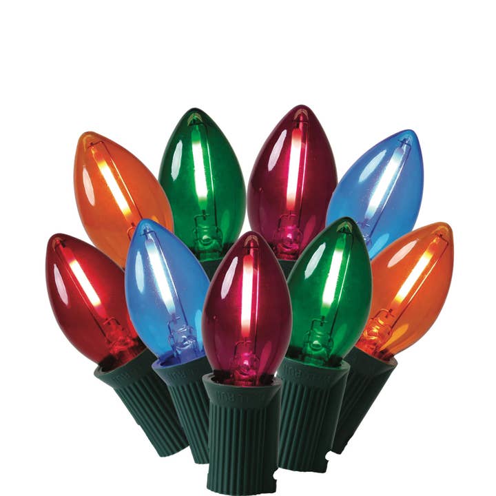 Classic C7 Multi Transparent Replacement Bulbs - 4 Pack for wholesale on Faire