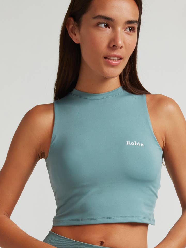 Camisola Top Green Moss por atacado de Robin